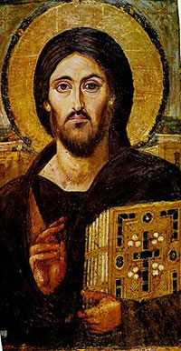 Христос Пантократор Синай. VI-VII в.
