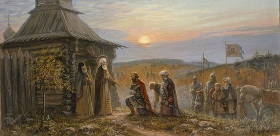 Игорь Сушенок. Сергий Радонежский благословляет Дмитрия Донского