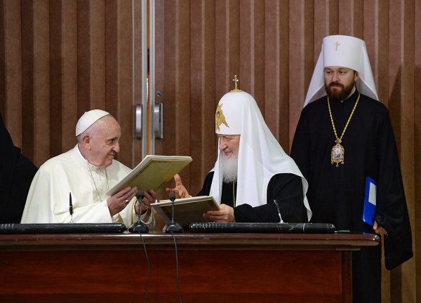 Встреча Святейшего Патриарха Кирилла с Папой Римским 12 февраля 2016 года. Фото: patriarchia.ru